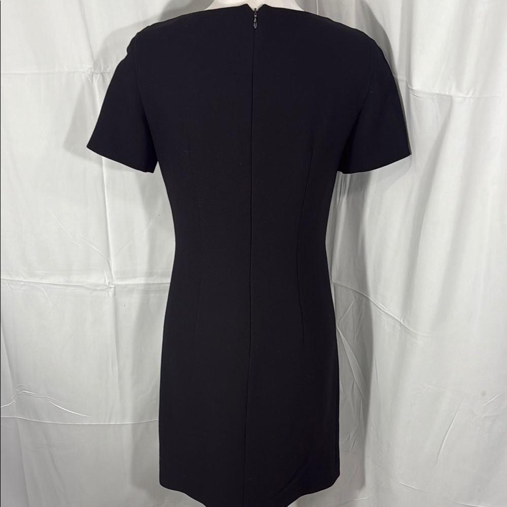 Marella Italian Black Mini Dress Short Sleeve Size 4 - Picture 6 of 8